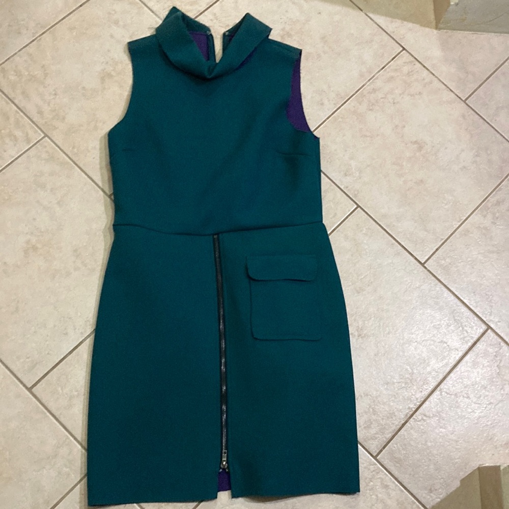 Green dress.